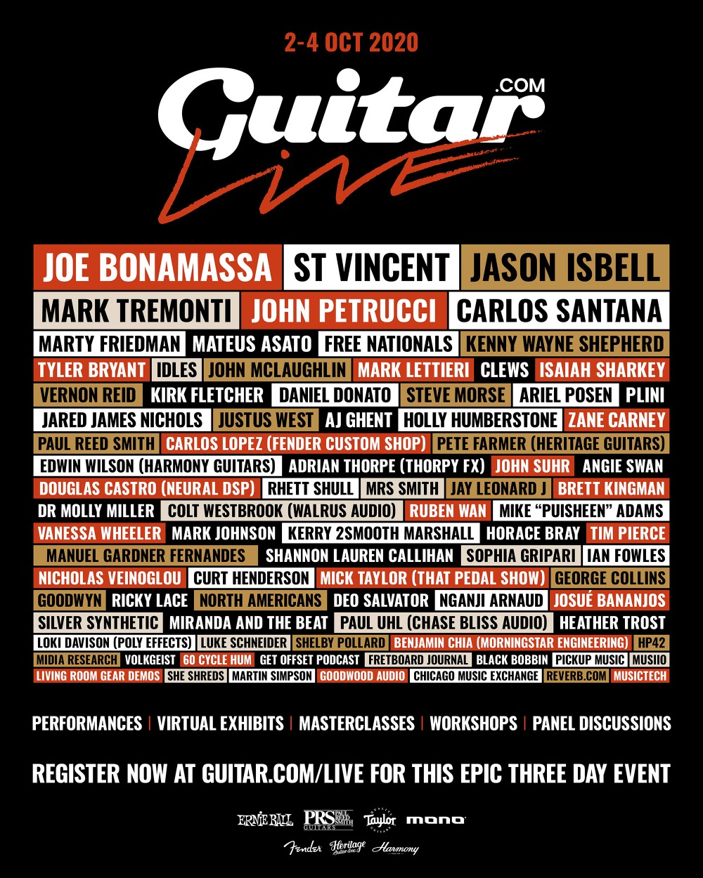 Guitar.com Live event flyer