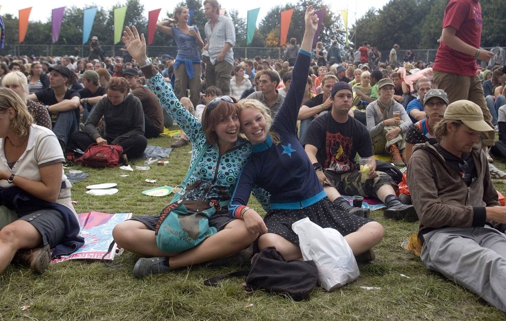 Fans at the Lowlands Festival (Photo by Paul Bergen/Redferns)