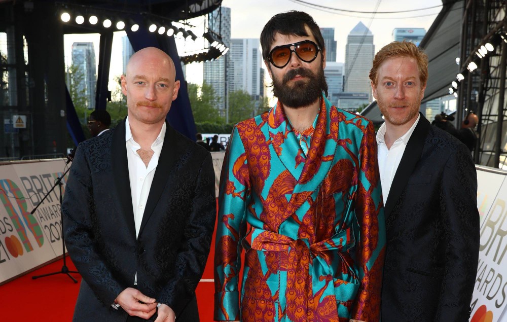 Ben Johnston, Simon Neil and James Johnston of Biffy Clyro arrives at The BRIT Awards 2021 at The O2 Arena on May 11, 2021 in London, England. (Photo by JMEnternational/JMEnternational for BRIT Awards/Getty Images)