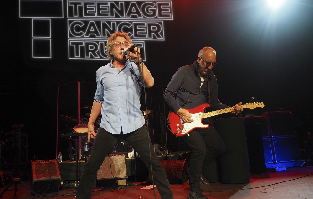 Roger Daltrey and Pete Townshend of The Who perform during Teenage Cancer Trust 15th Anniversary Year Concerts at Royal Albert Hall on March 26, 2015 in London, England. (Photo by Mick Hutson/Getty Images)