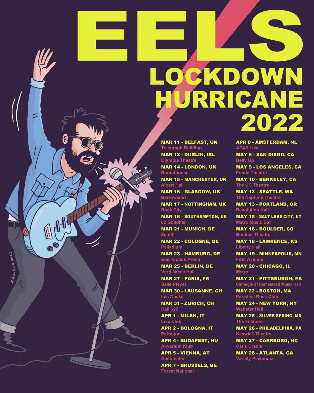 Eels 2022 UK and European tour