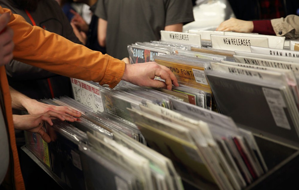 Vinyl sales - record store