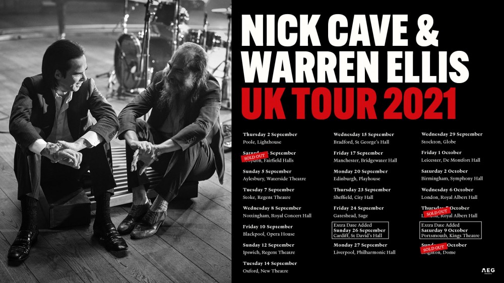 Nick Cave and Warren Ellis UK tour, 2021