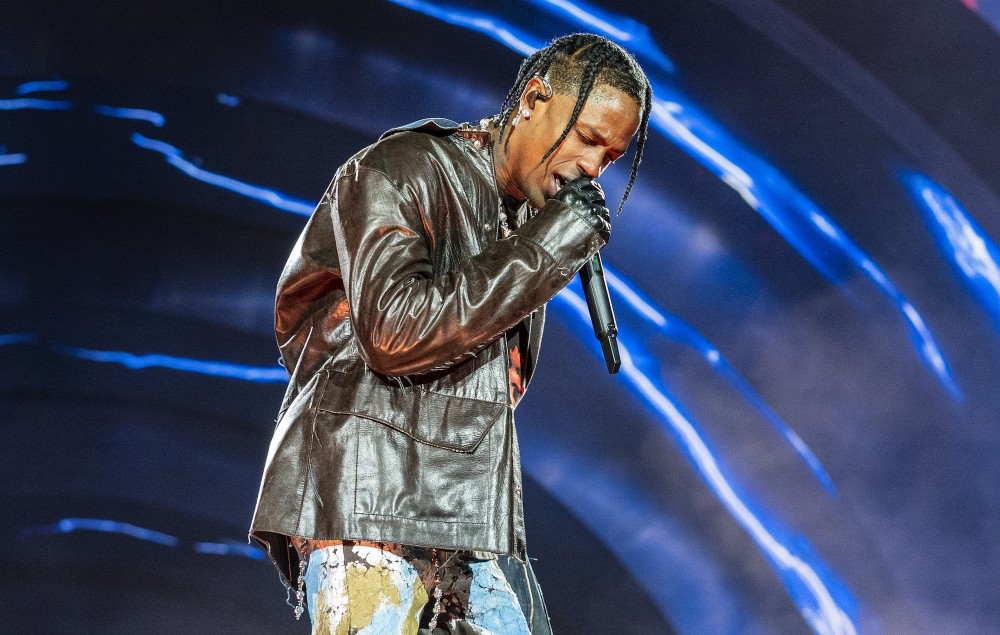 Travis Scott performing during Astroworld 2021