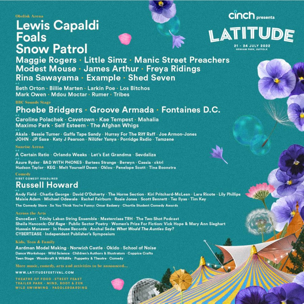 Latitude 2022 line-up poster