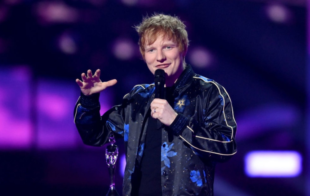 Ed Sheeran at this year's BRIT Awards