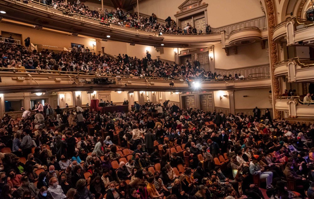 BAM audience during intermission