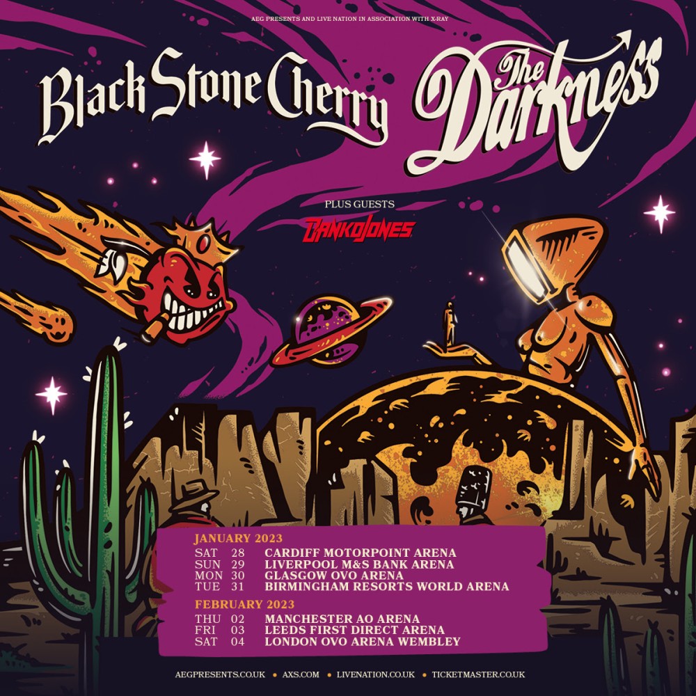 The Darkness and Black Stone Cherry's 2023 UK tour