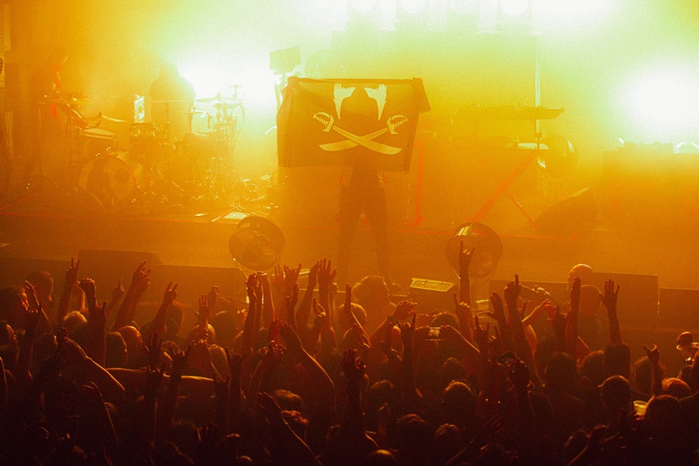 The Prodigy performing live on stage in Sheffield in July 2022