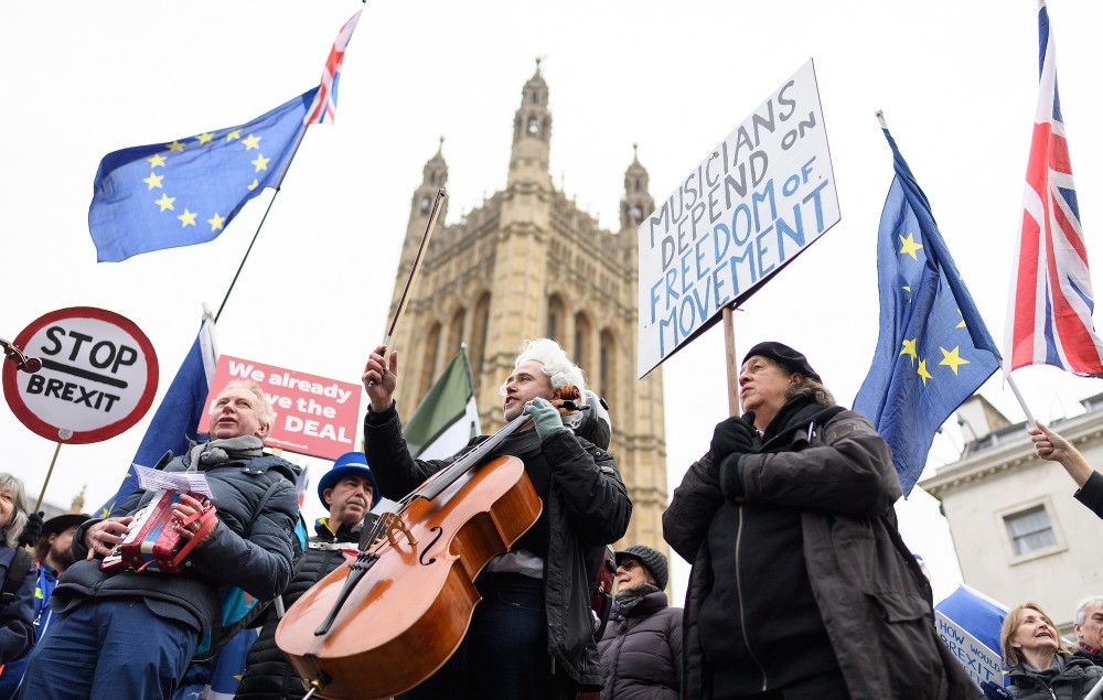 Brexit protestors