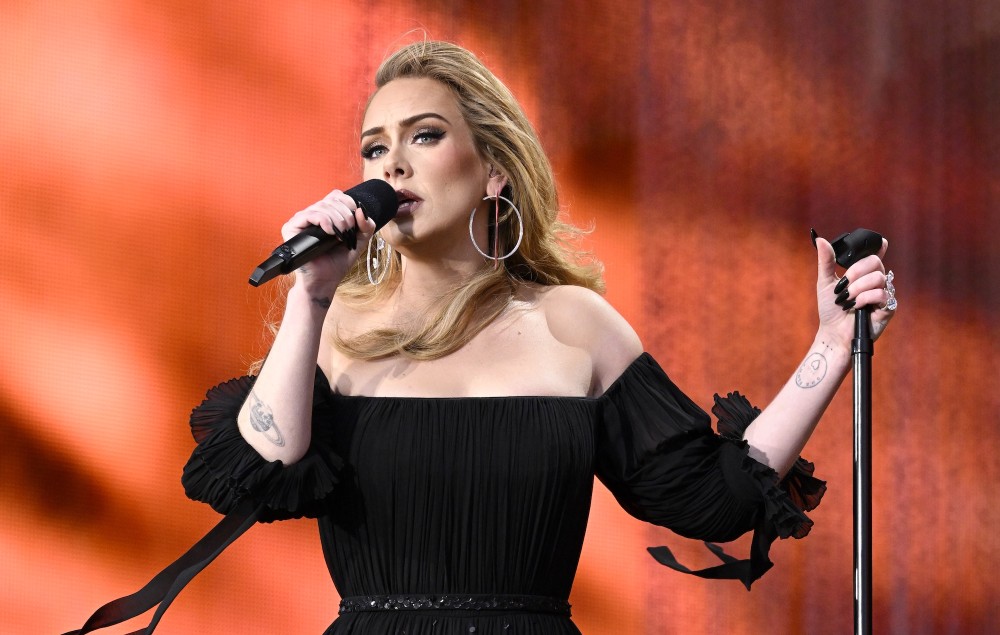 Adele performing at Hyde Park