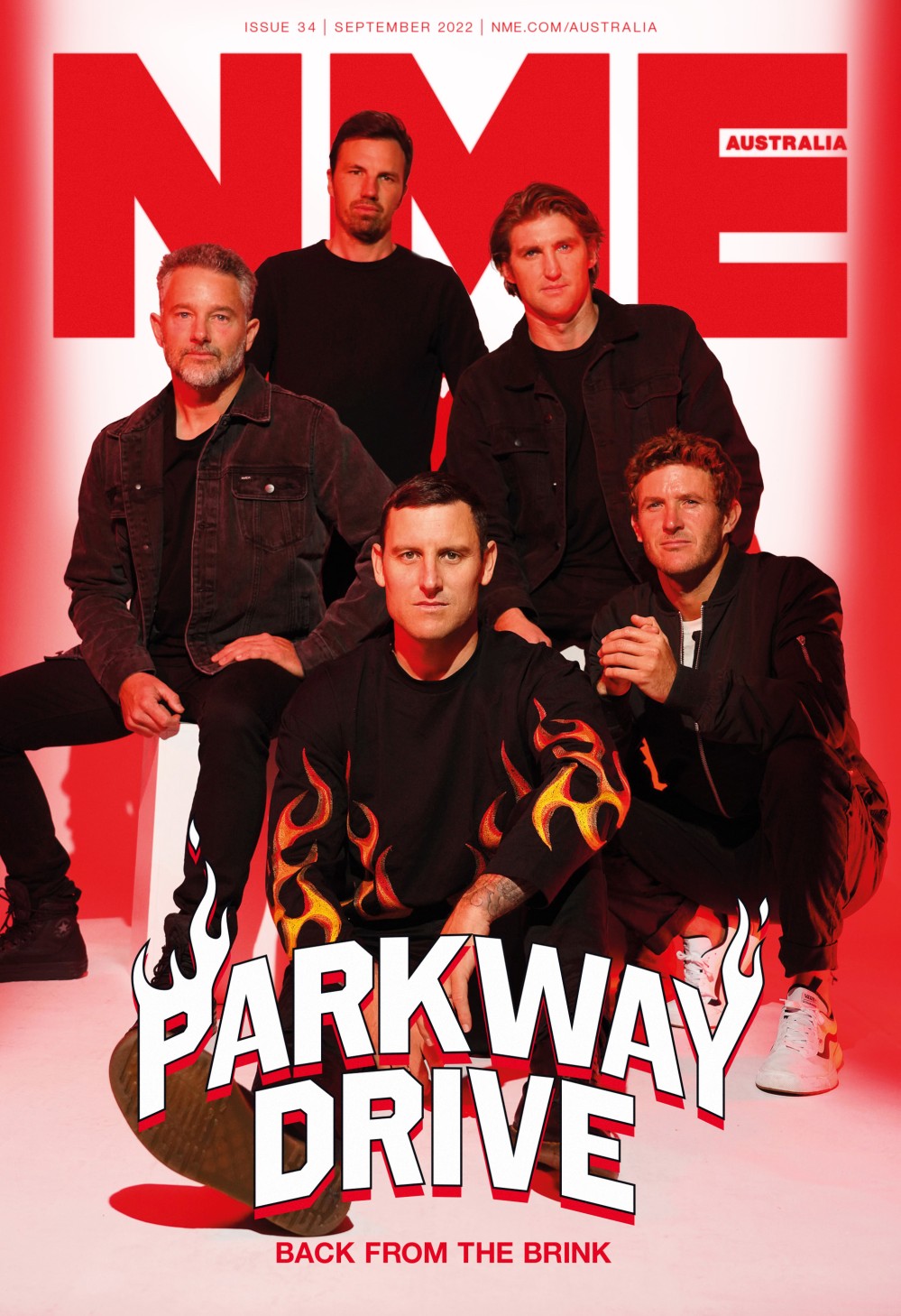 Parkway Drive on the cover of NME Australia magazine