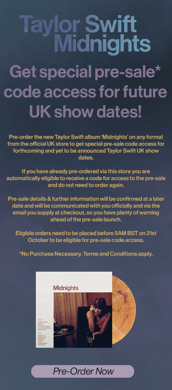 Taylor Swift UK tour pre-sale information