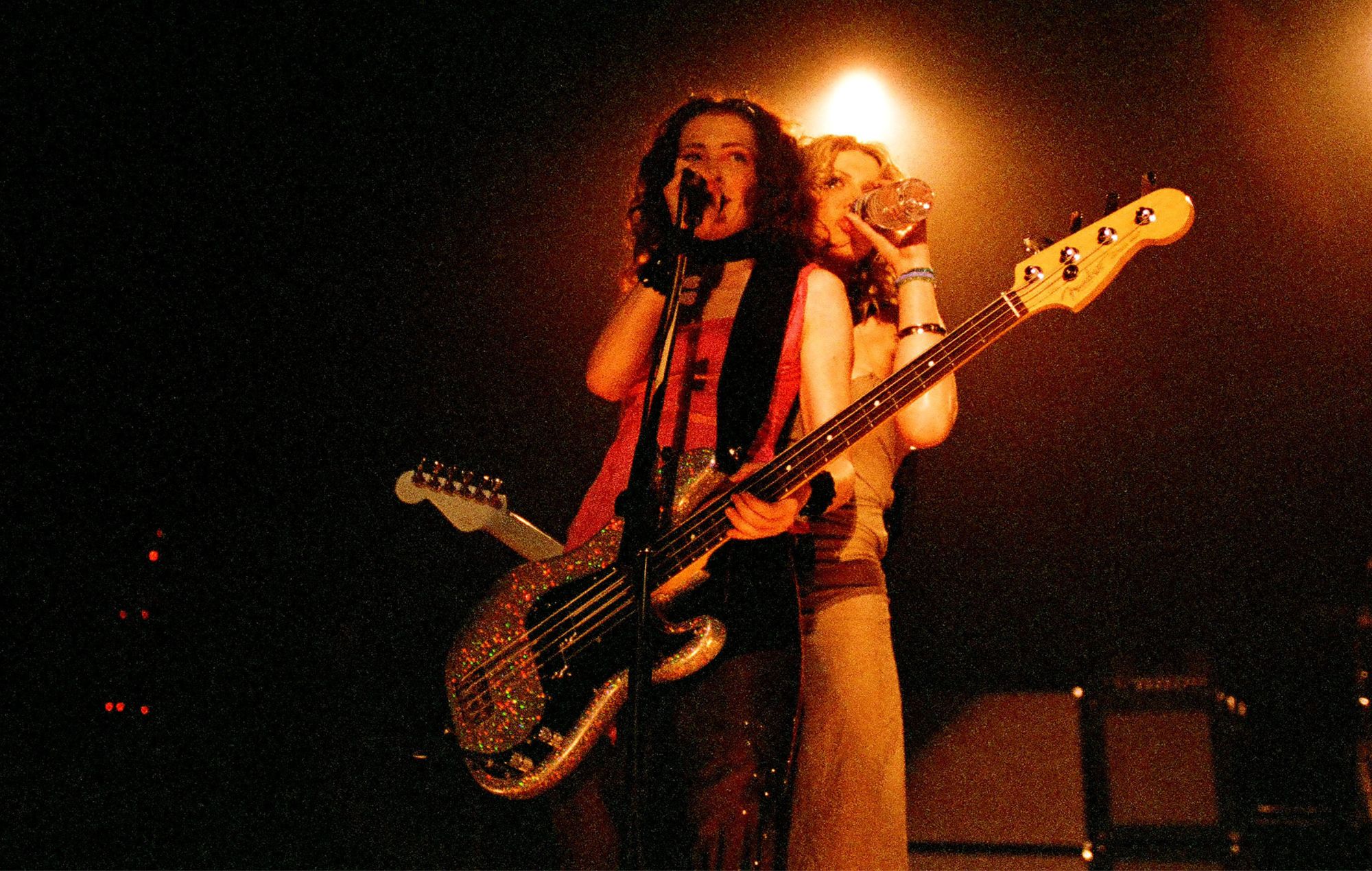 Melissa Auf der Maur and Courtney Love of Hole during Hole Concert '99 at The Palace in Los Angeles