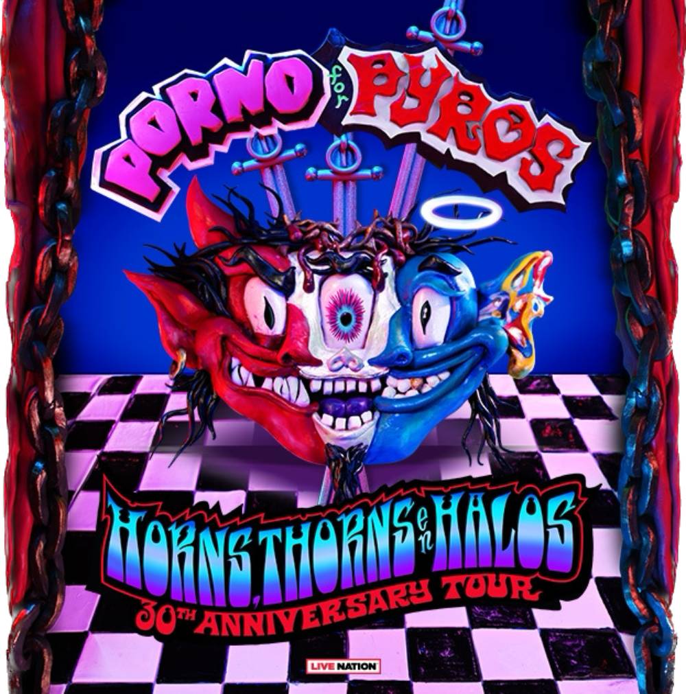 Porno for Pyros 'Horns, Thorns En Halos' tour artwork. Credit: PRESS