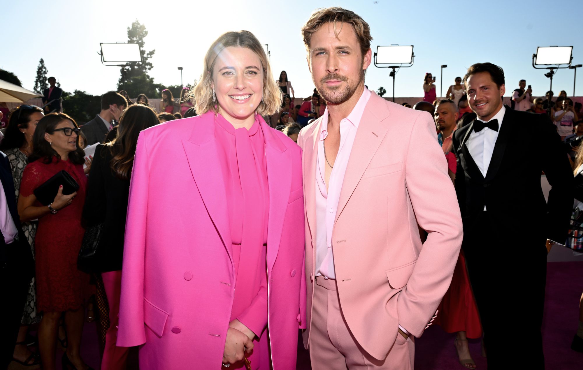 Greta Gerwig and Ryan Gosling at the premiere of 