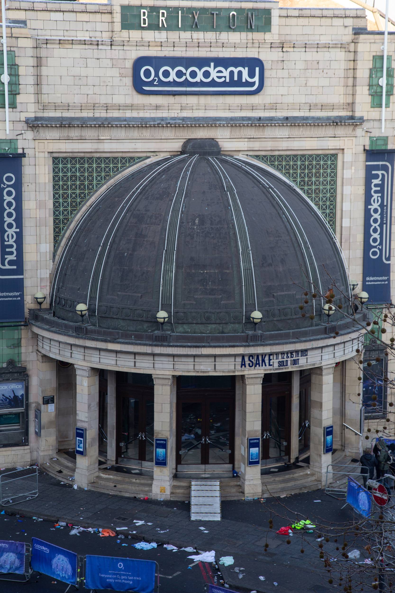 Police forensic investigators seen outside Brixton Academy after a crowd crush during an Asake concert in Brixton. (Photo by Thabo Jaiyesimi/SOPA Images/LightRocket via Getty Images)