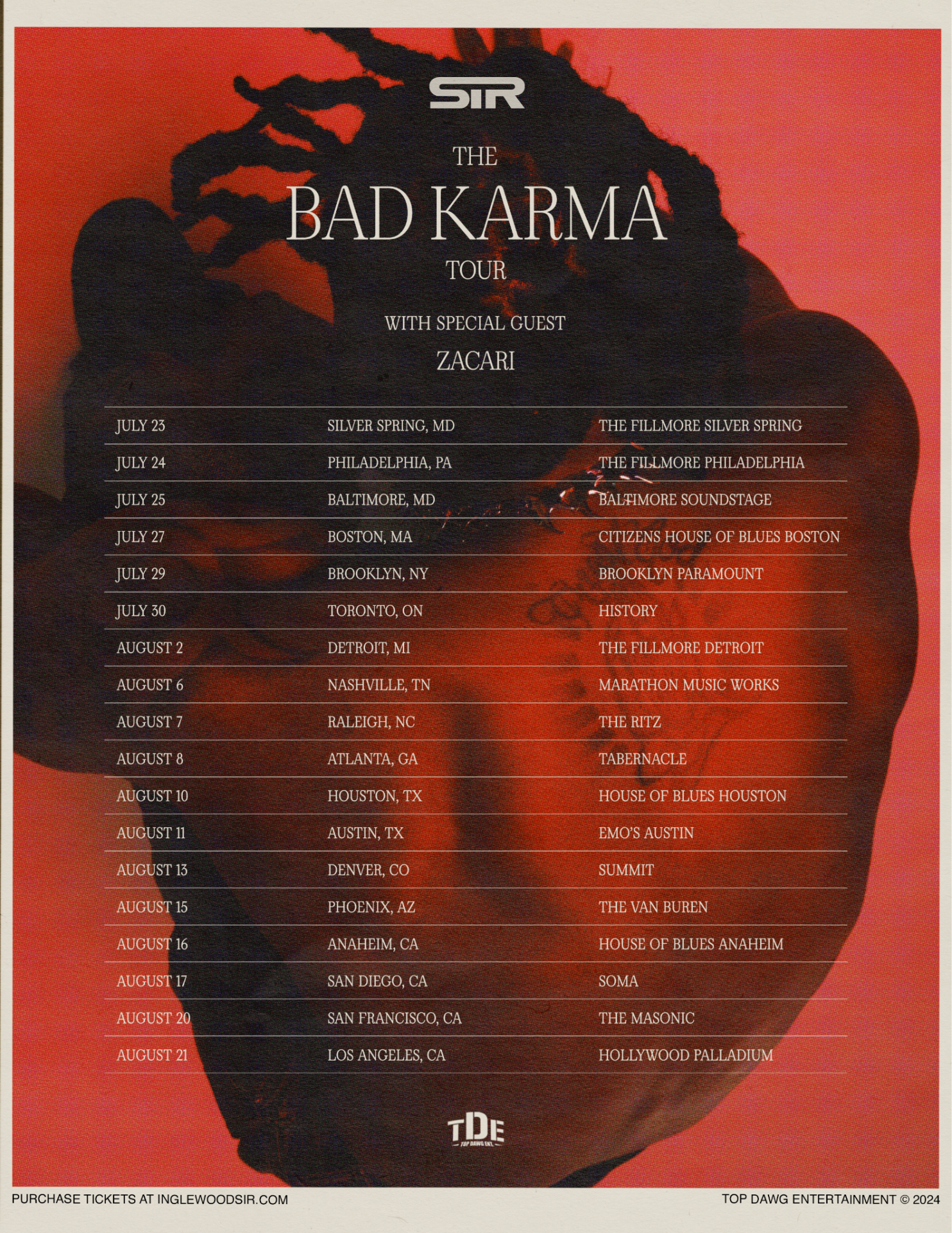 sir bad karma tour