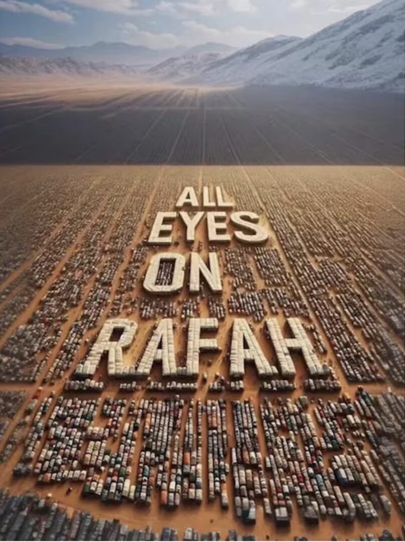 The viral AI-generated image for 'All Eyes On Rafah'