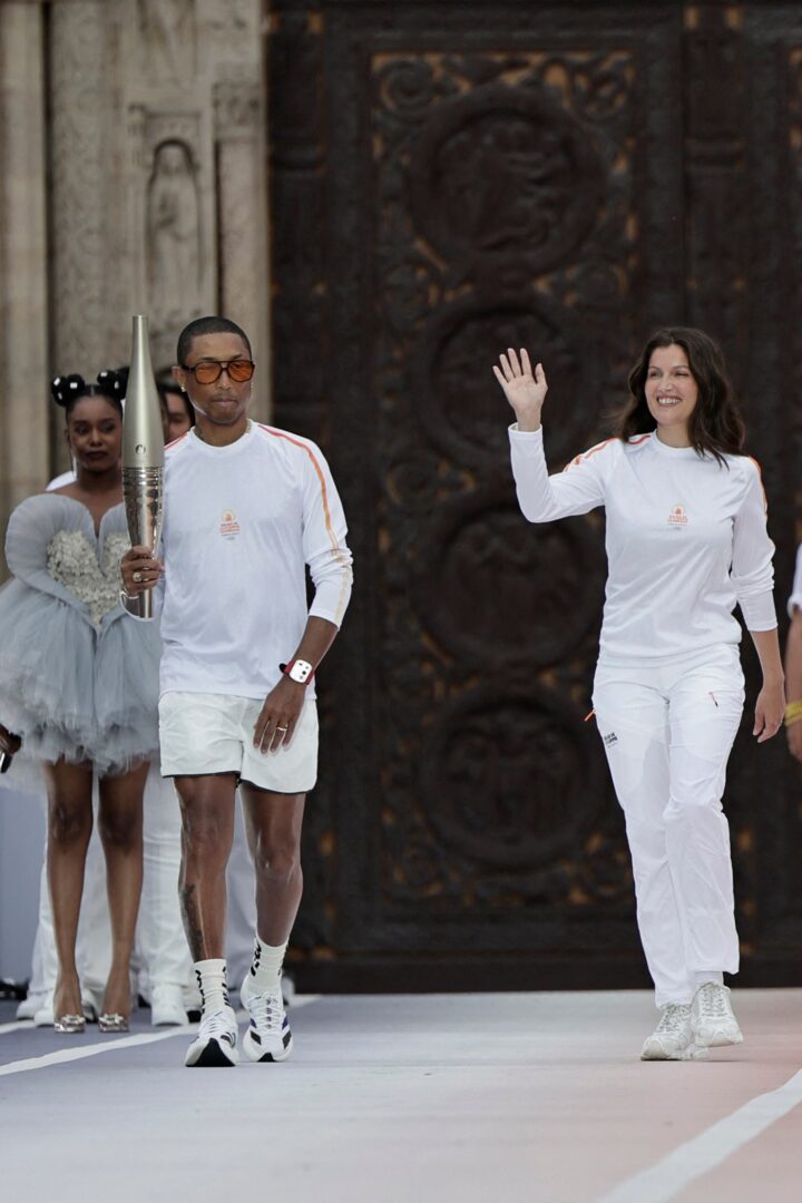 Pharrell Williams and Laetitia Casta