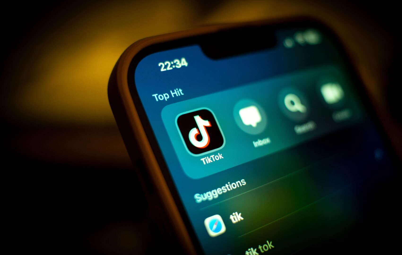 The TikTok app is seen on an iPhone in this photo illustration on 25 April, 2023 in Warsaw, Poland.