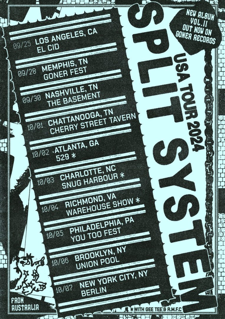 split system tour poster