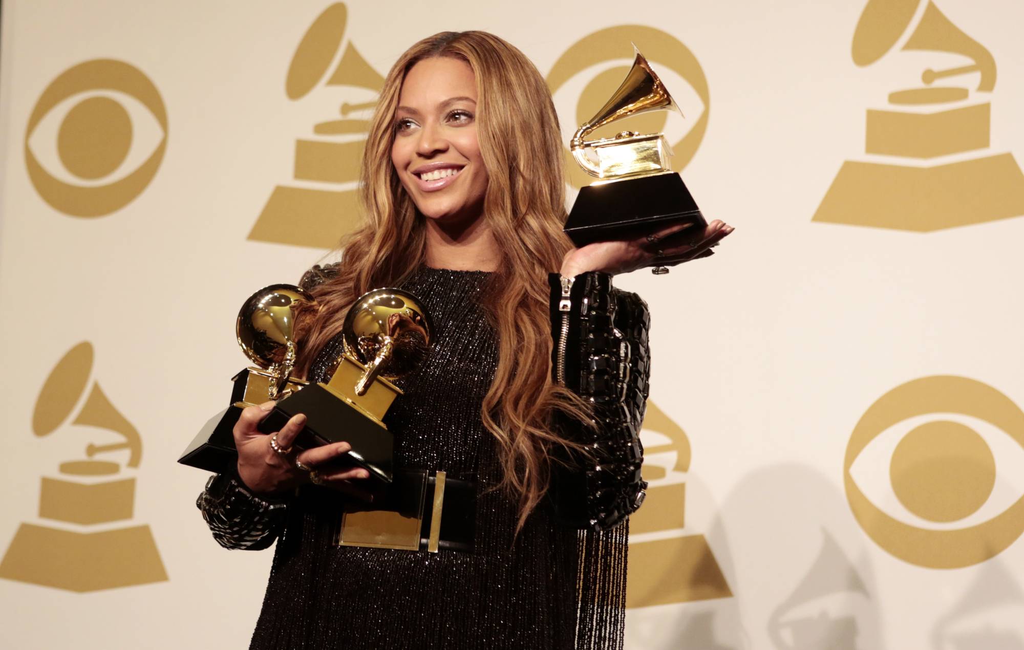 Beyonce backstage during The 57th Annual Grammy Awards. (Photo by Bret Hartman/CBS via Getty Images)