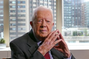 New York, NY - 2015: Former President Jimmy Carter appearing on the ABC News tv series 'This Week With George Stephanopoulos' for his new book 'A Full Life: Reflections at Ninety'. (Photo by Ida Mae Astute /American Broadcasting Companies via Getty Images)