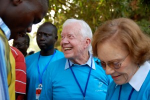 Former U.S. President Jimmy Carter observes the conduct of the Southern Sudan referendum on independence. (Alan Boswell/Tribune News Service via Getty Images)