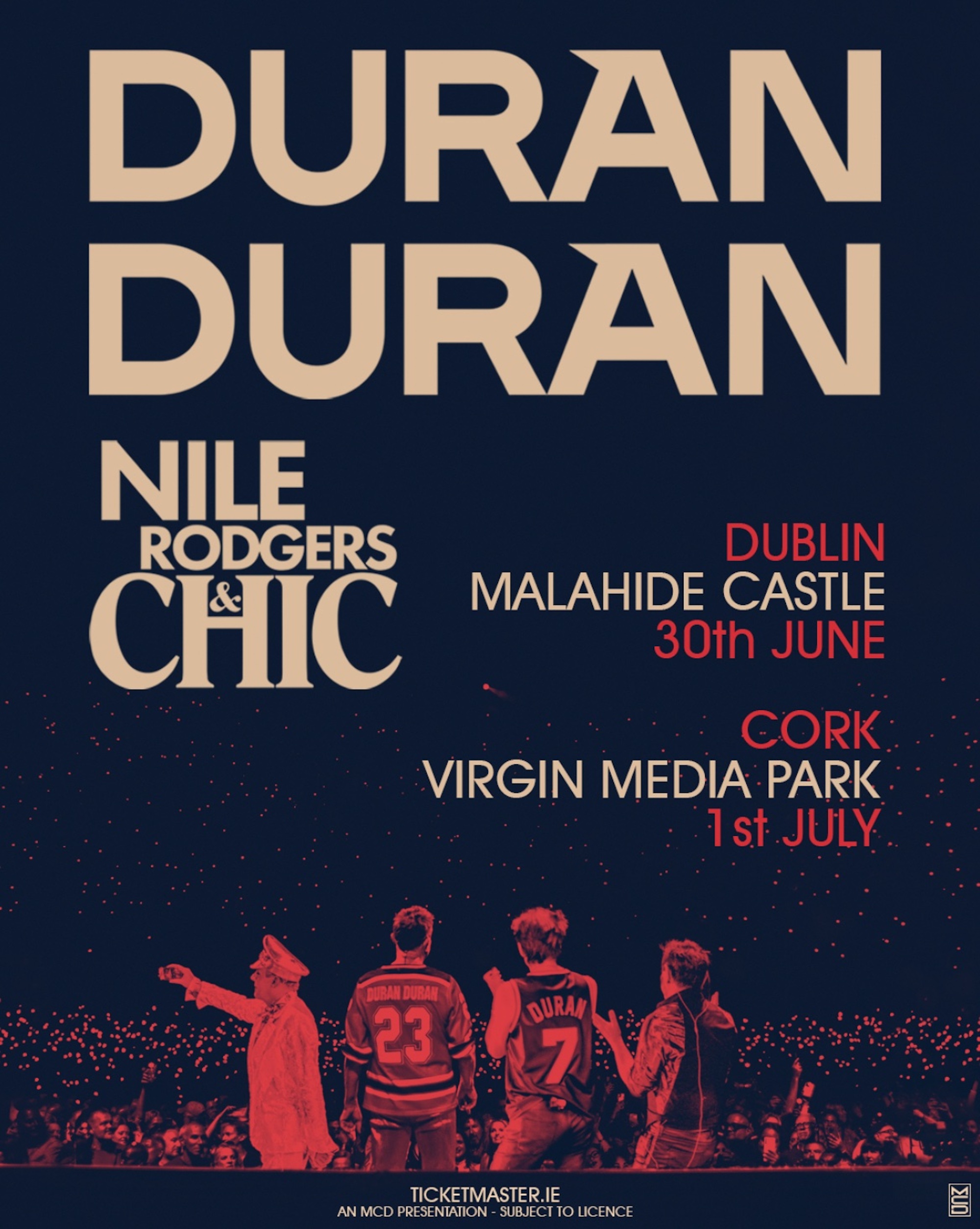 Duran Duran Ireland tour poster, 2025