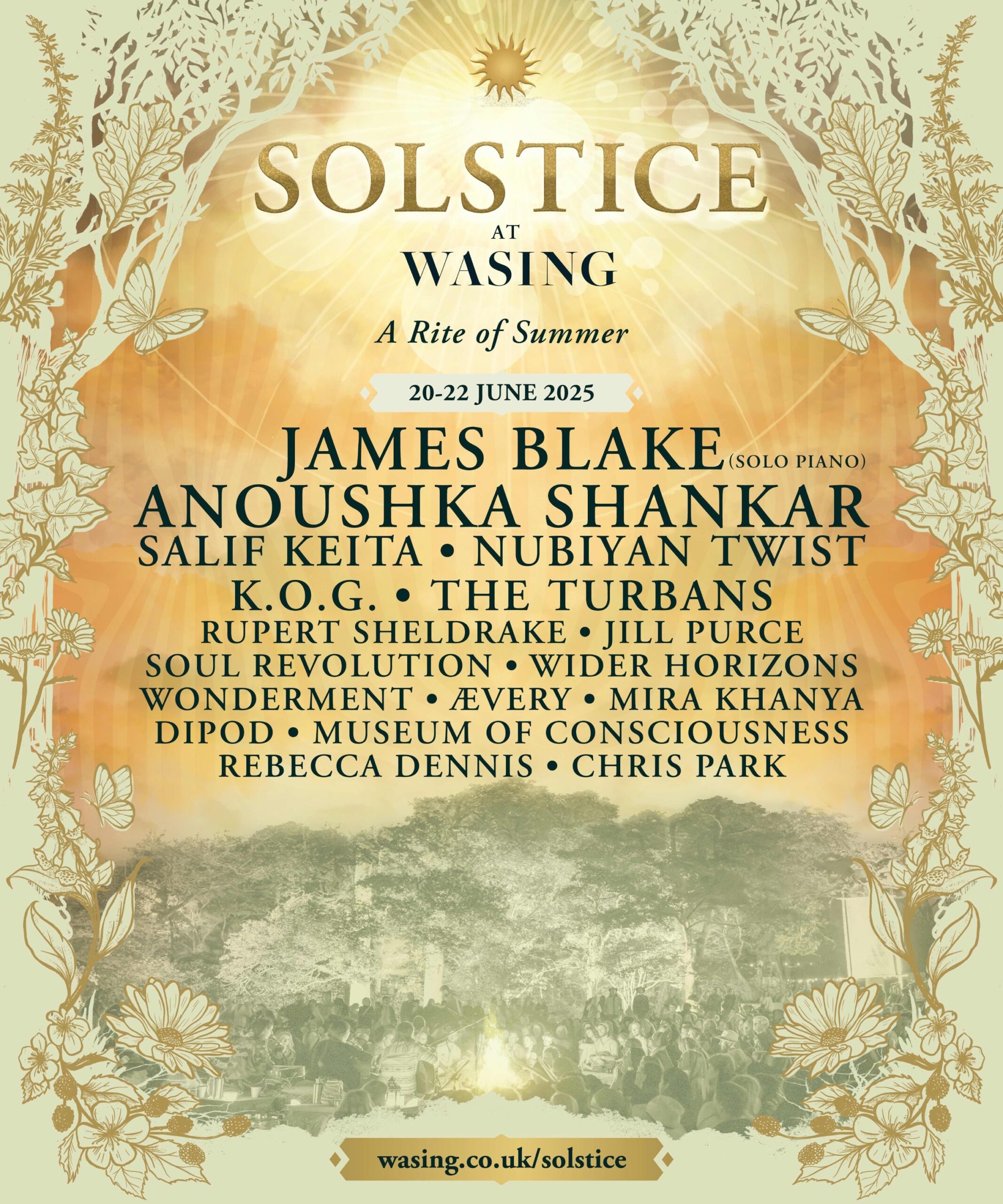 Solstice At Wasing line-up poster