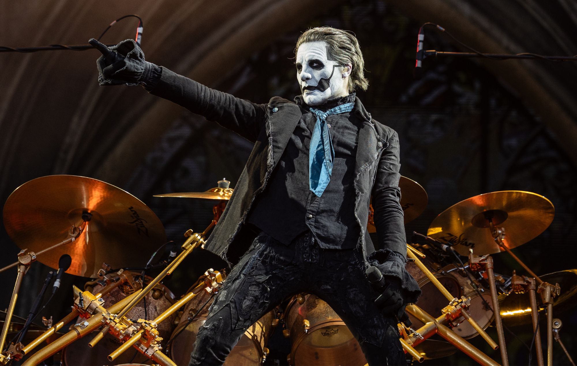Tobias Forge of the band Ghost performs live