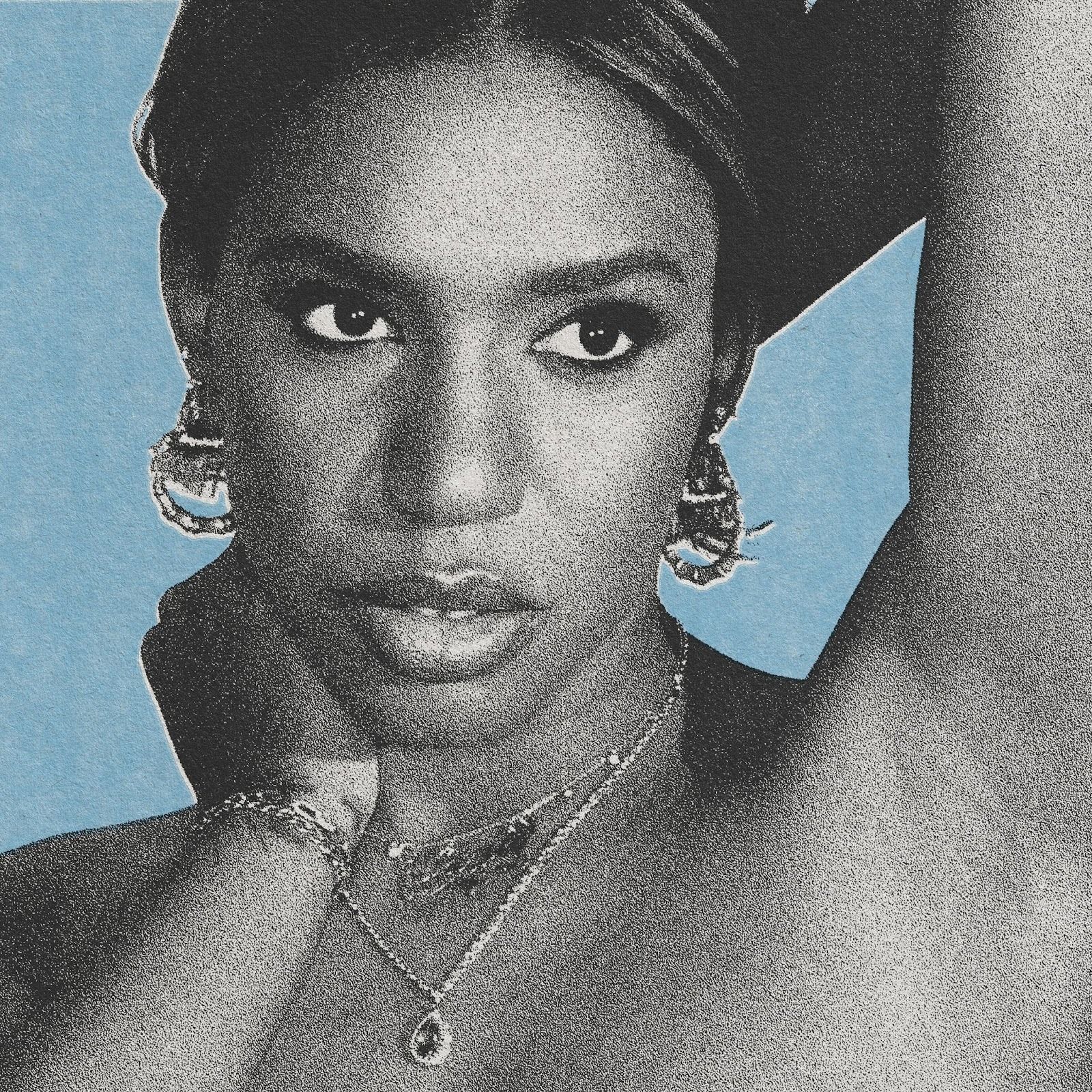 Image may contain Head Person Face Photography Portrait Body Part Neck Adult Wedding Accessories and Jewelry